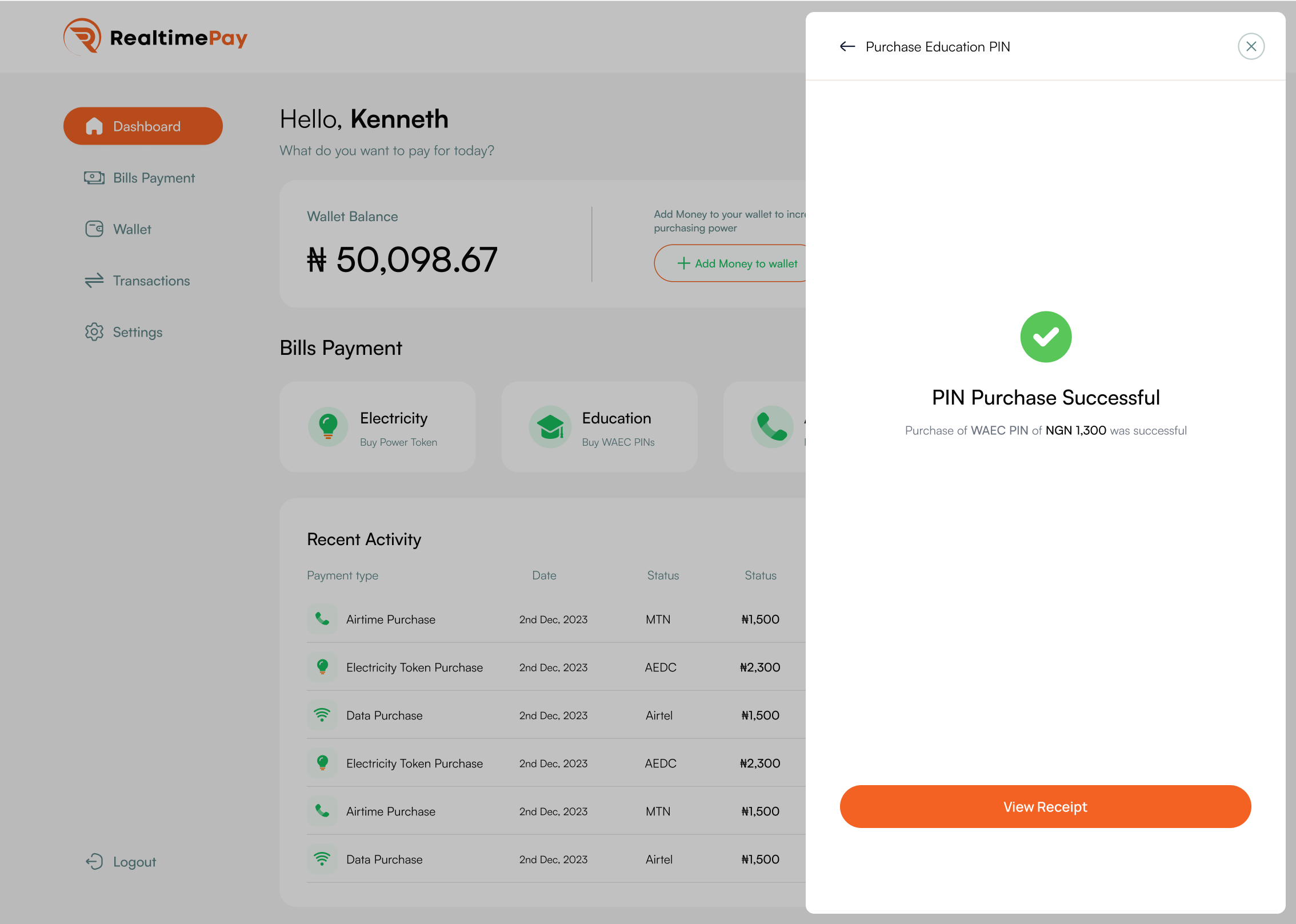 RealtimePay Page 5